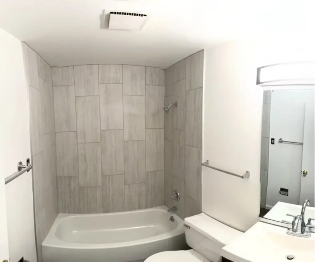 modern bathroom interior at Canyon Place, student apartments Boulder, CO