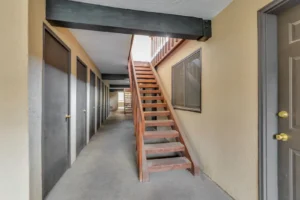 community stairway at Canyon Crest, Boulder, Colorado apartment complexes