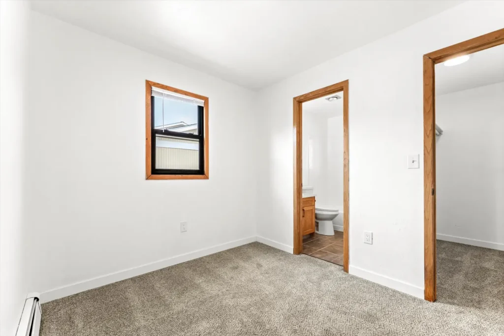 Bedroom interior at Canyon Crest, apartments Boulder, Colorado