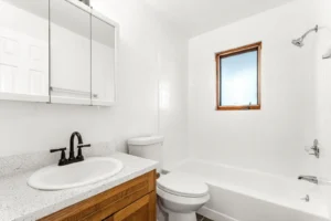 Modern bathroom at Canyon Crest, Boulder, CO apartments