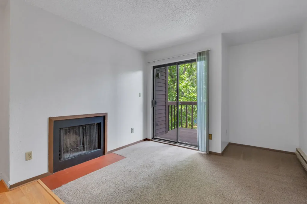 Bedroom interior at South Street, apartments in Boulder, Colorado for students