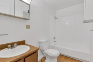 Modern bathroom at South Street, Boulder, CO apartments