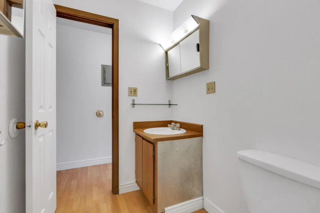 Bathroom interior at South Street, studio apartments Boulder, CO