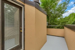 patio entrance at Canyon Crest, rental properties Boulder, CO