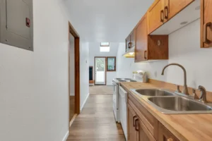 modern kitchen interior at Canyon Crest, Boulder apartments