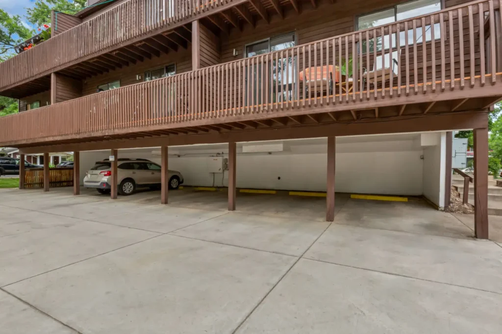 Covered parking at South Street, apartments for rent Boulder, Colorado