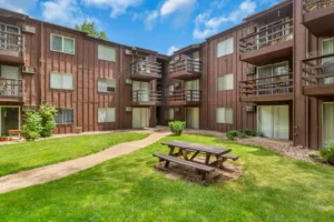Outdoor picnic area at The Cove, apartments near CU Boulder