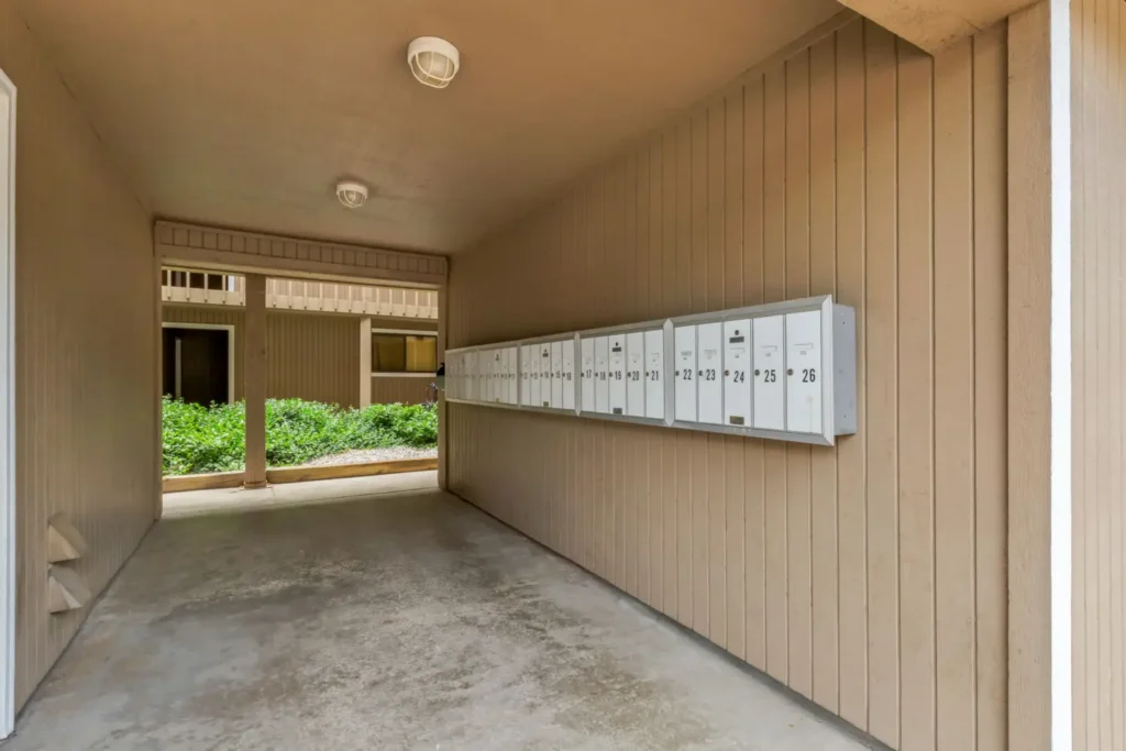 community mail area at Spruce Street, Boardwalk Realty in Boulder