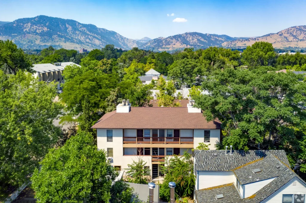 Mountain and neighborhood view near at Boulder, CO