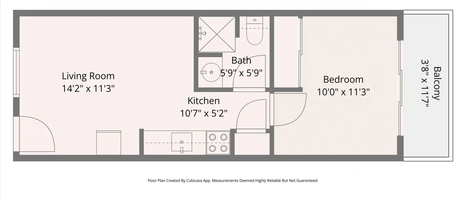 1 BED x 1 BATH