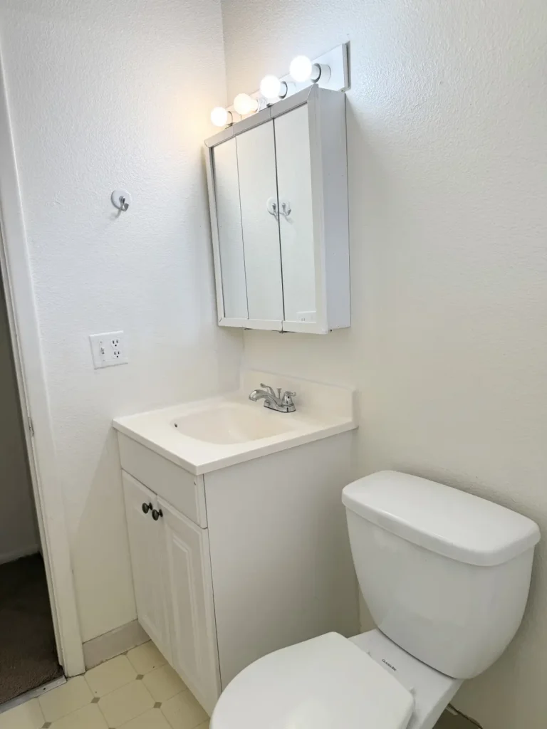 Modern bathroom at The Cove - Studio Apartments Boulder, CO