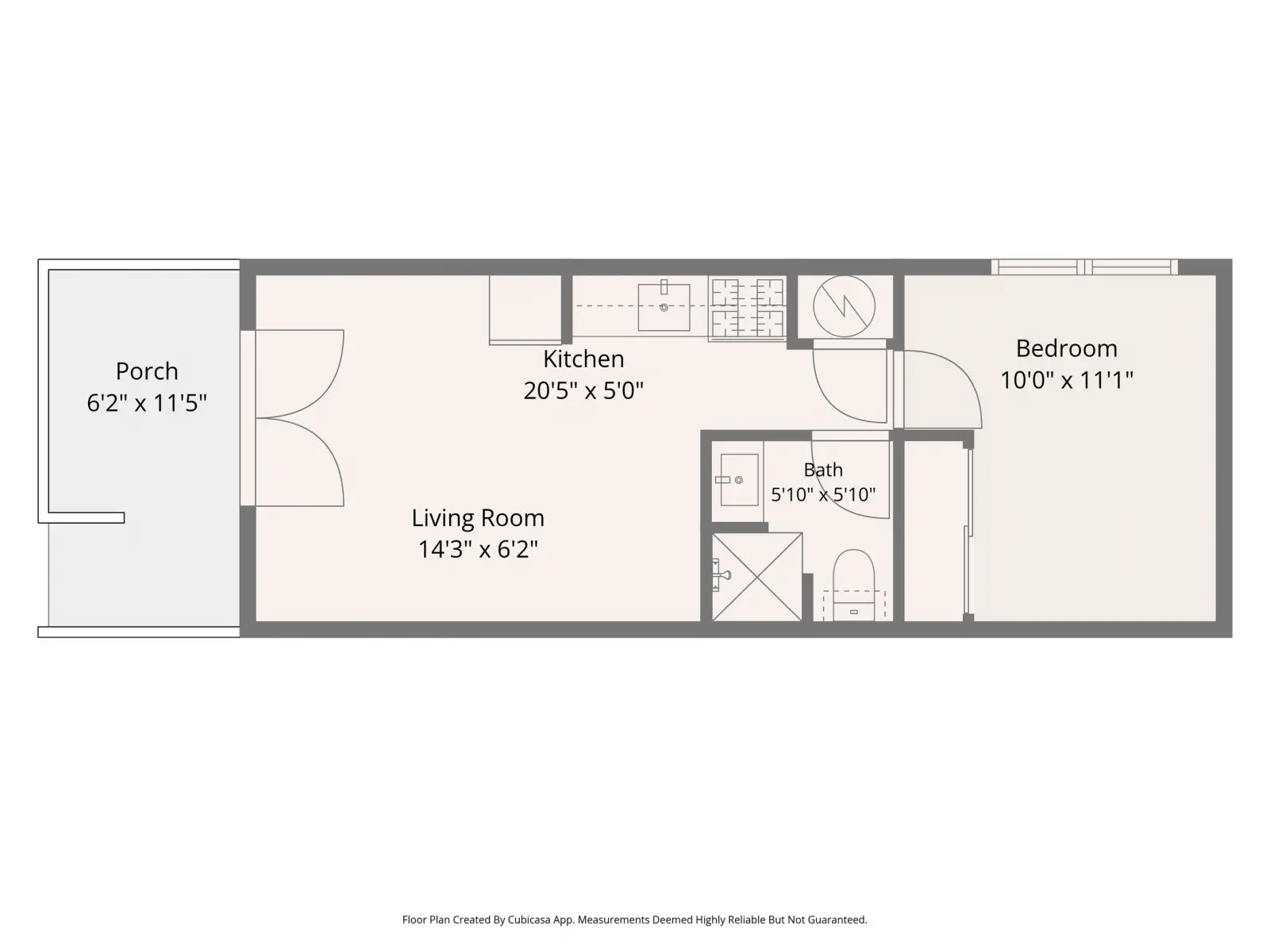 1 BED x 1 BATH